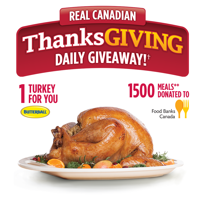 REAL CANADIAN ThanksGIVING DAILY GIVEAWAY!† - Canada Dry